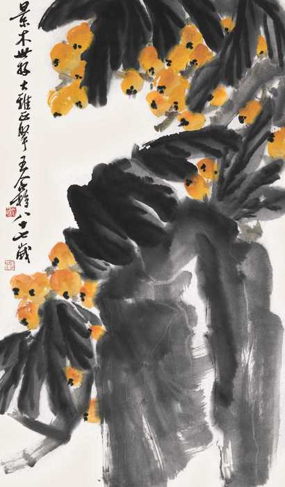 王个簃 花卉 立轴